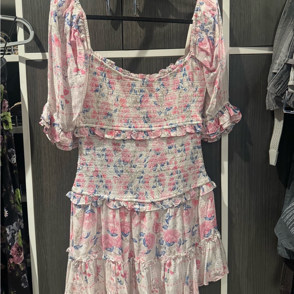 HEMANT & NANDITA Pink and Purple Mini Dress